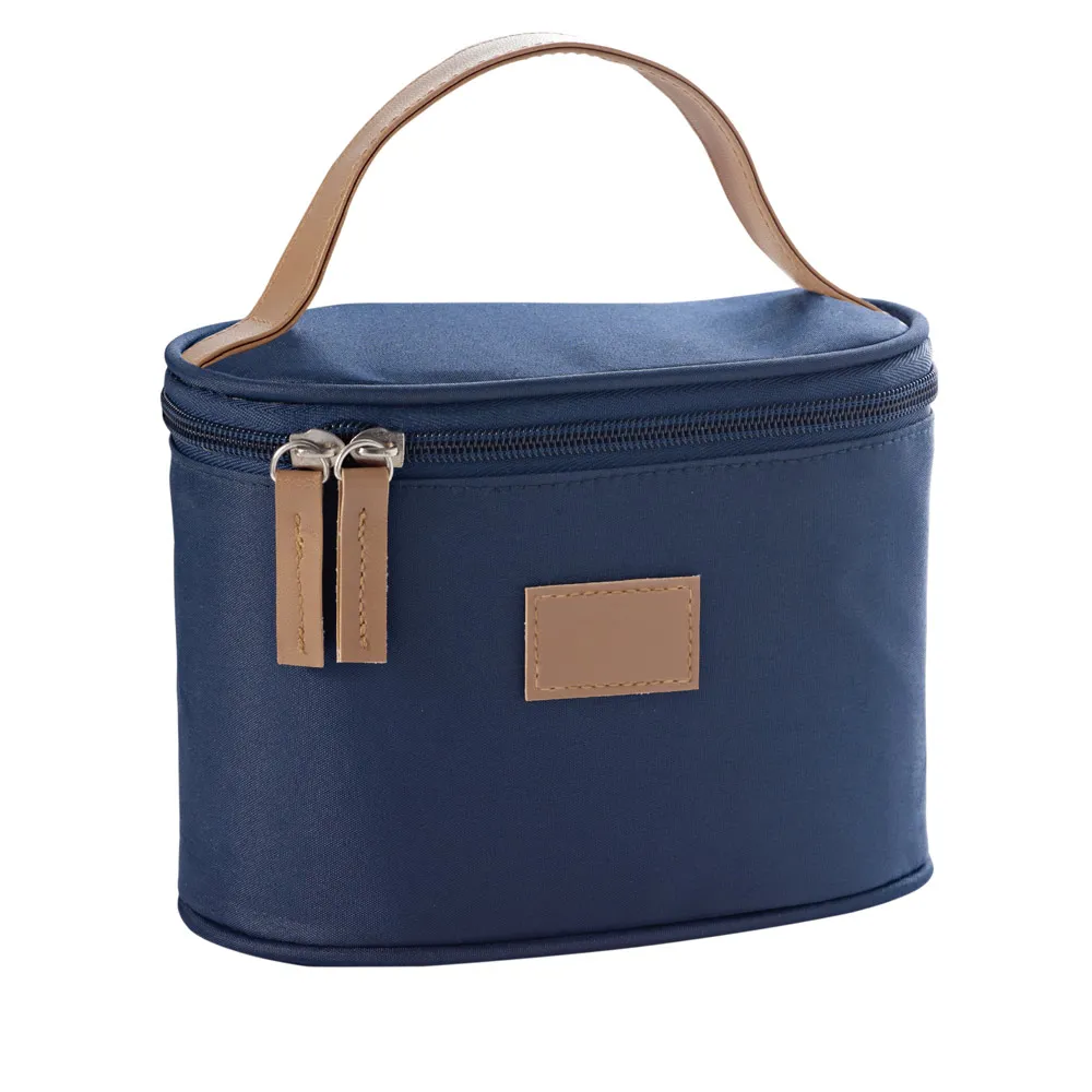 Imagem do produto CROWE. Bolsa de cosméticos em microfibra com detalhe em c.sintético