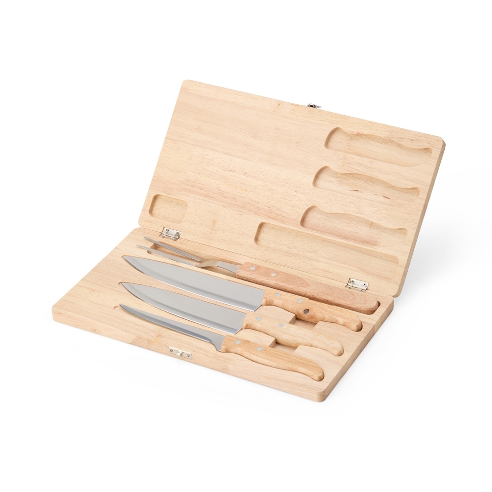 Kit Churrasco 4 Peças em Madeira