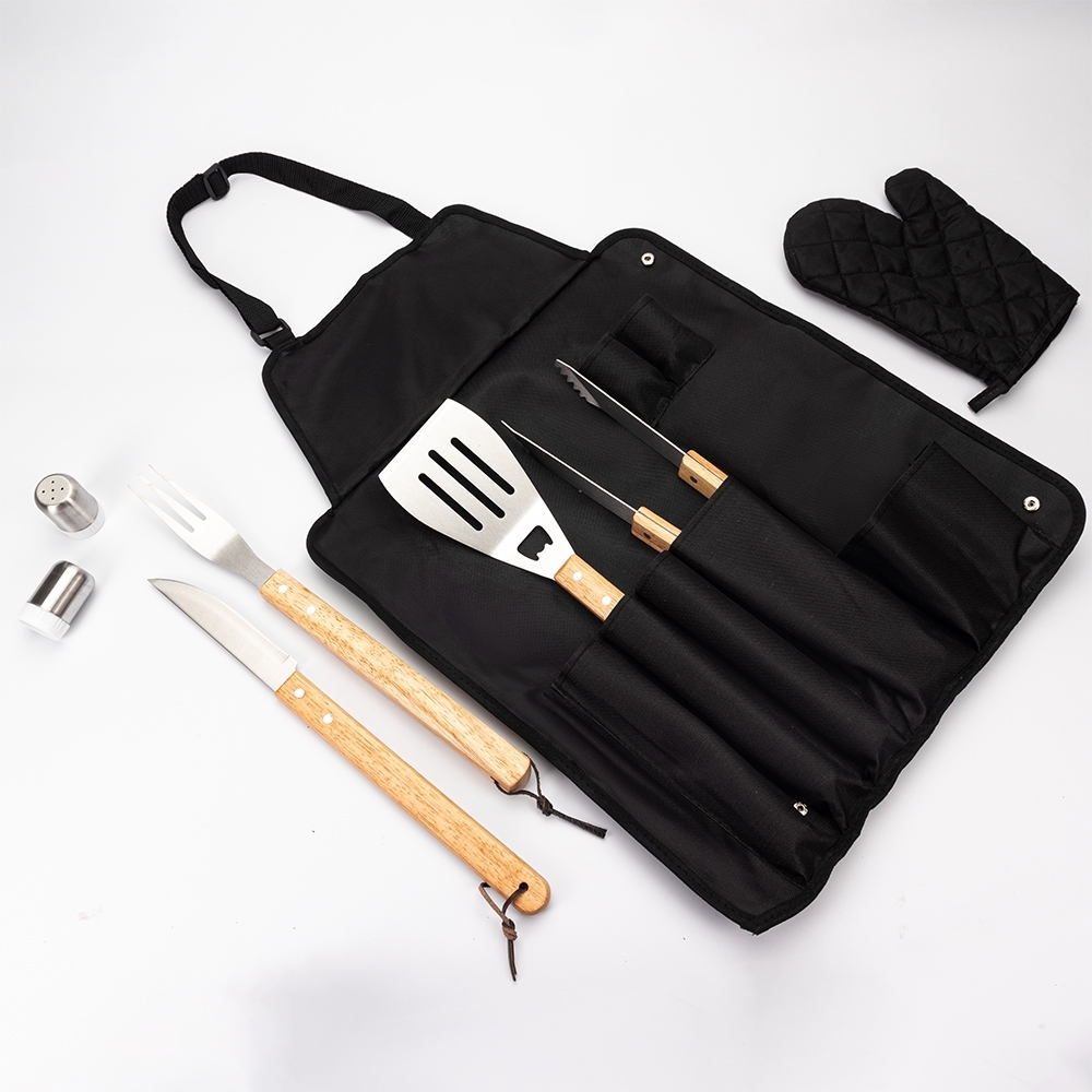 Imagem do produto Kit Churrasco 8 Peças na cor Preta