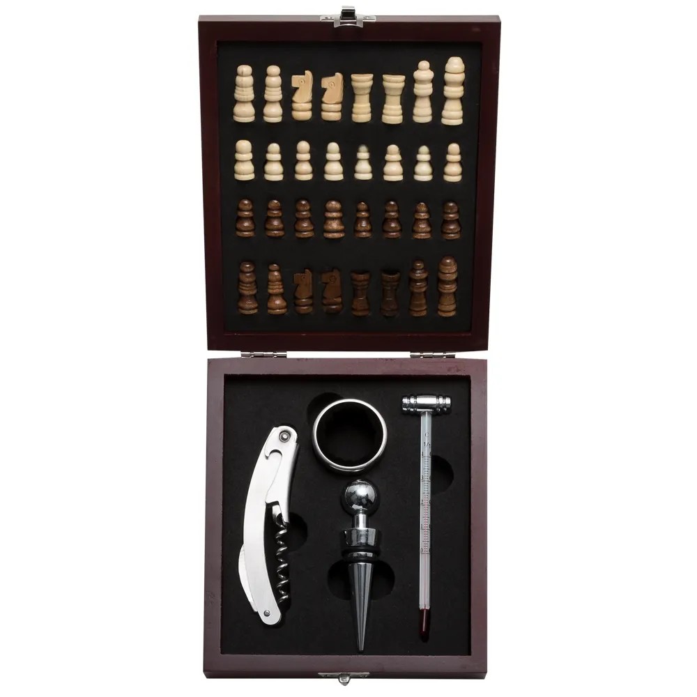 Miniatura de imagem do produto Kit Vinho Xadrez 4 peças