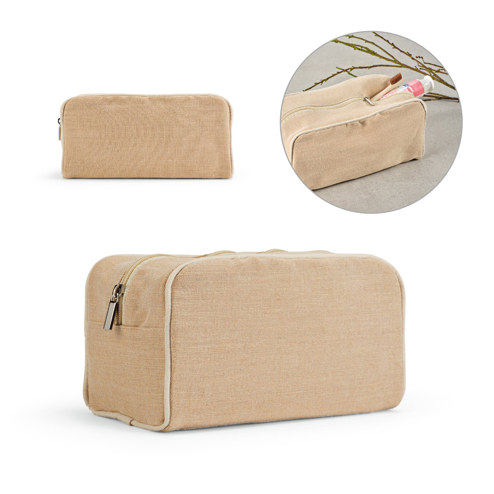 Miniatura de imagem do produto Bolsa de cosméticos em juco (algodão e juta)