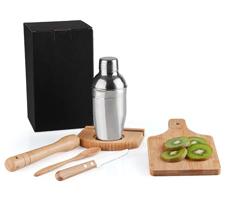 Miniatura de imagem do produto KIT PARA CAIPIRINHA EM BAMBU IBIZA COM COQUETELEIRA 6 PÇS