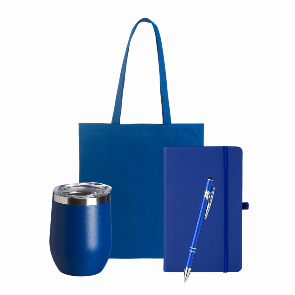 Kit Presença – Caneta, Sacola, Copo e Caderno
