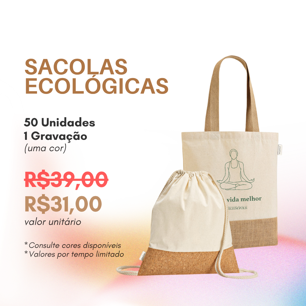 Sacolas e Sacochilas Ecológicas Personalizadas na Go Brindes
